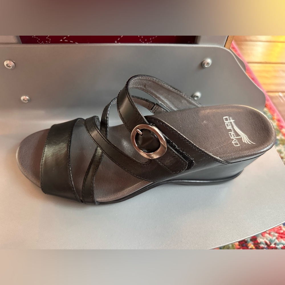 Dansko Ana Glazed Kid Leather Black